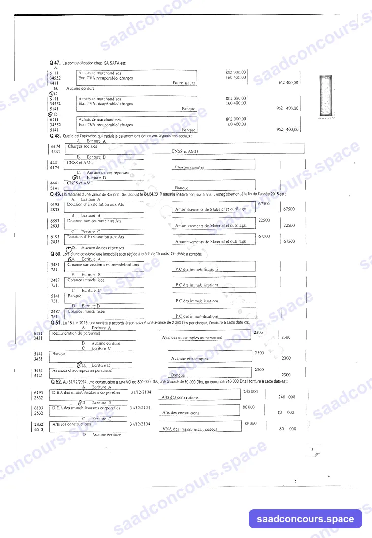 Extrait scanné — Faculté Polydisciplinaire Béni Mellal (Sultan Moulay Slimane) 2015